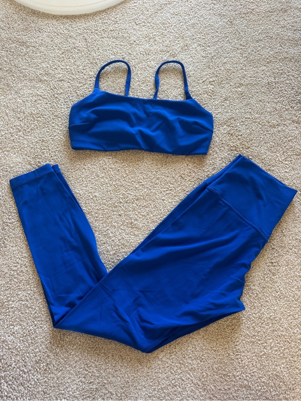 lululemon athletica Royal Blue Sports Bra and Leggings Set